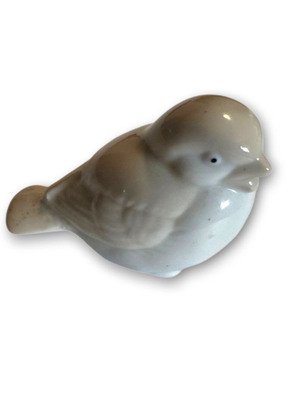 Vintage Ceramic Sparrow Bird Figurine Small Glossy Porcelain Songbird Statue Tan - Picture 5 of 10